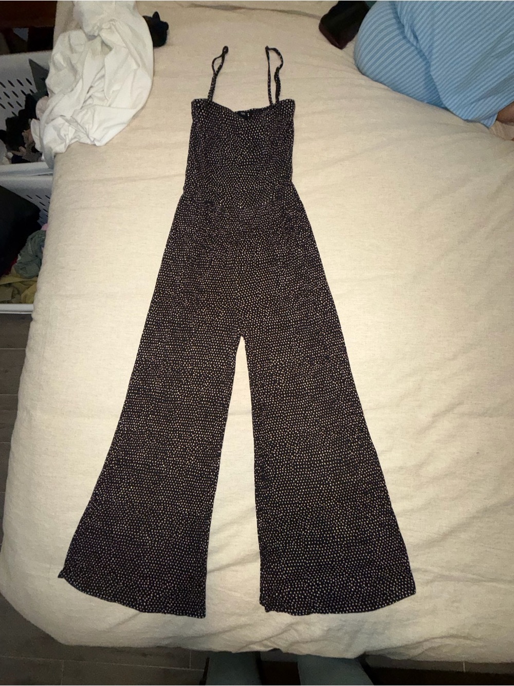 Billabong Black Polka Dot Wide-Leg Jumpsuit